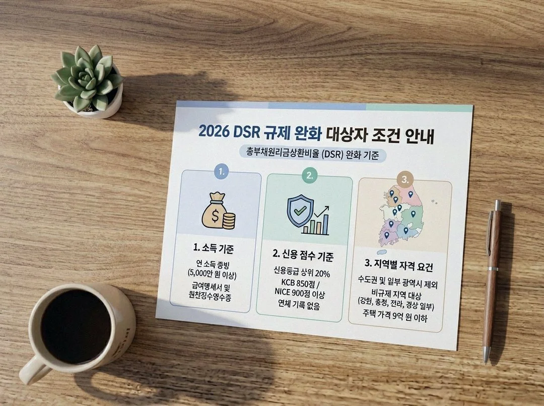 DSR 규제 완화 대상자 조건 확인