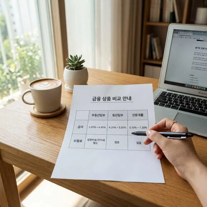 중소벤처기업부 정책자금 대출 금리 비교