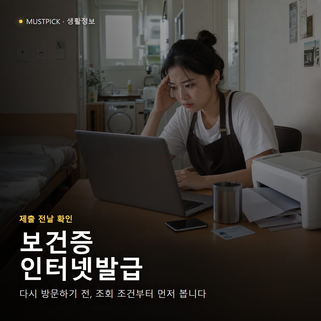 보건증 인터넷발급, 재발급·출력 안 될 때 확인법