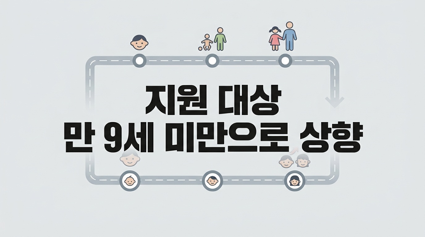 2026년 아동수당 만 9세 미만 지원 대상 안내