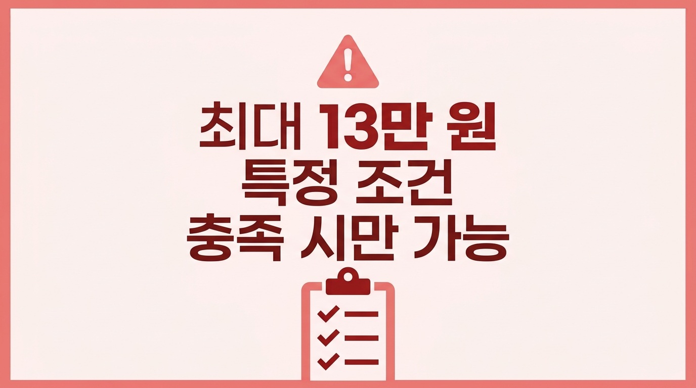 아동수당 최대 13만 원 조건 안내