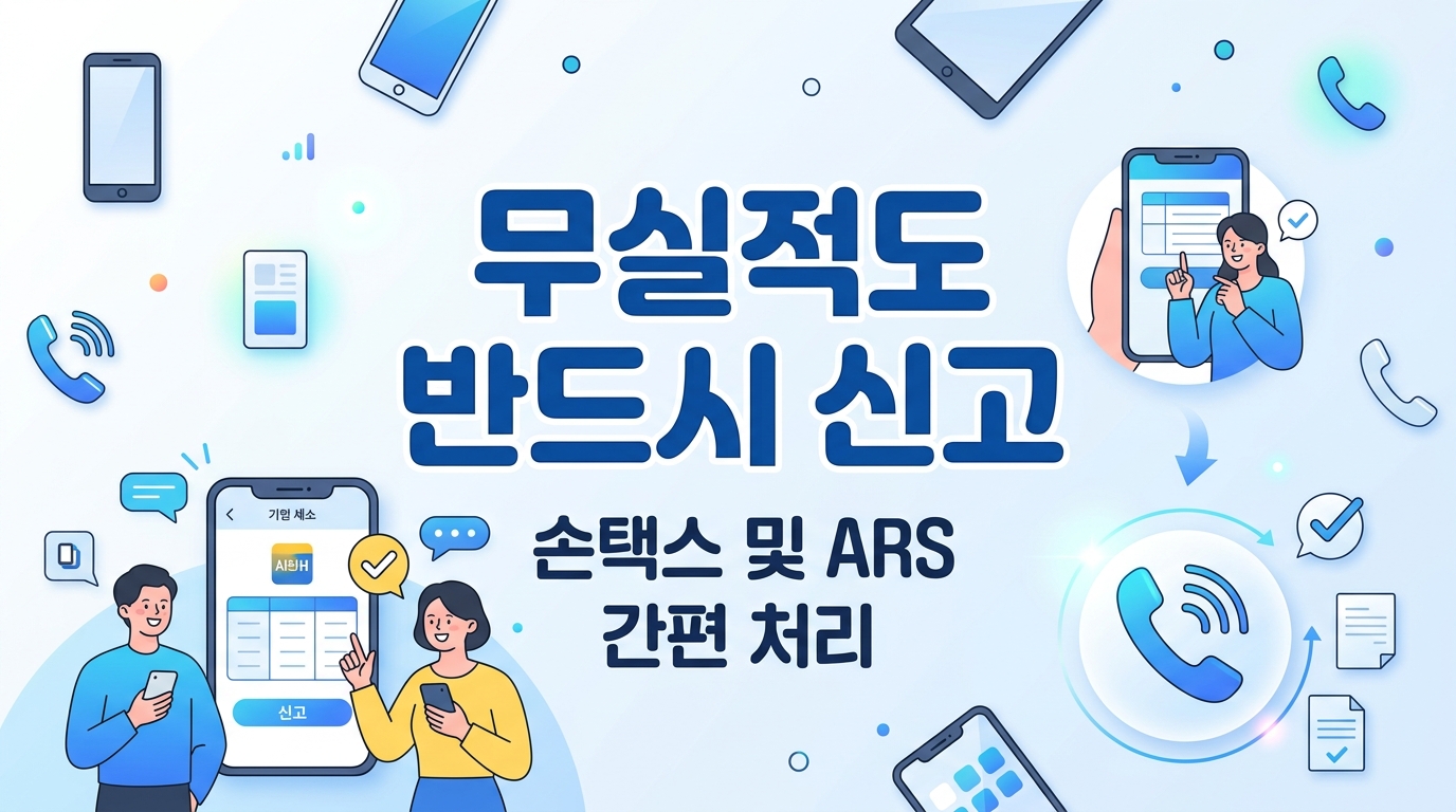 손택스와 ARS 무실적 부가세 신고 안내