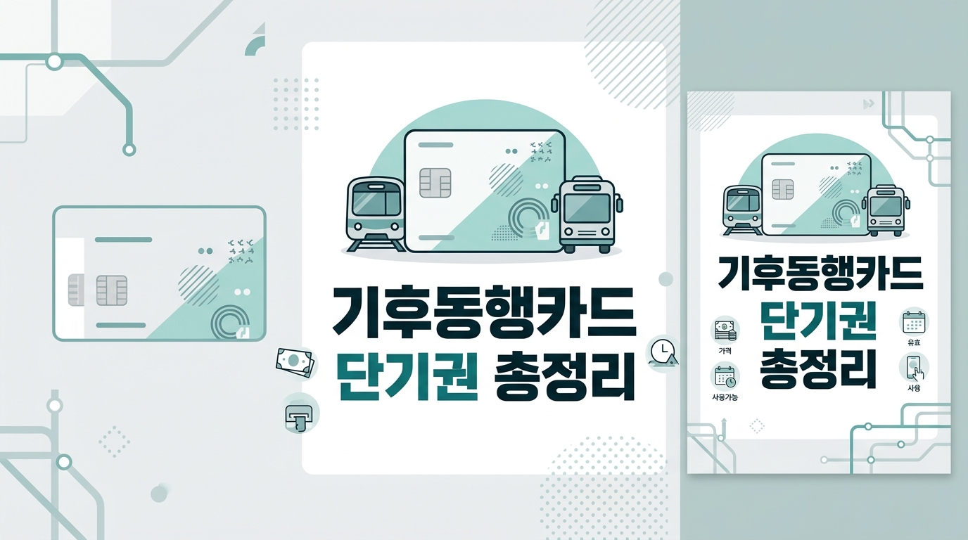 기후동행카드 단기권 종류별 가격과 실물카드 구매 및 충전방법 총정리