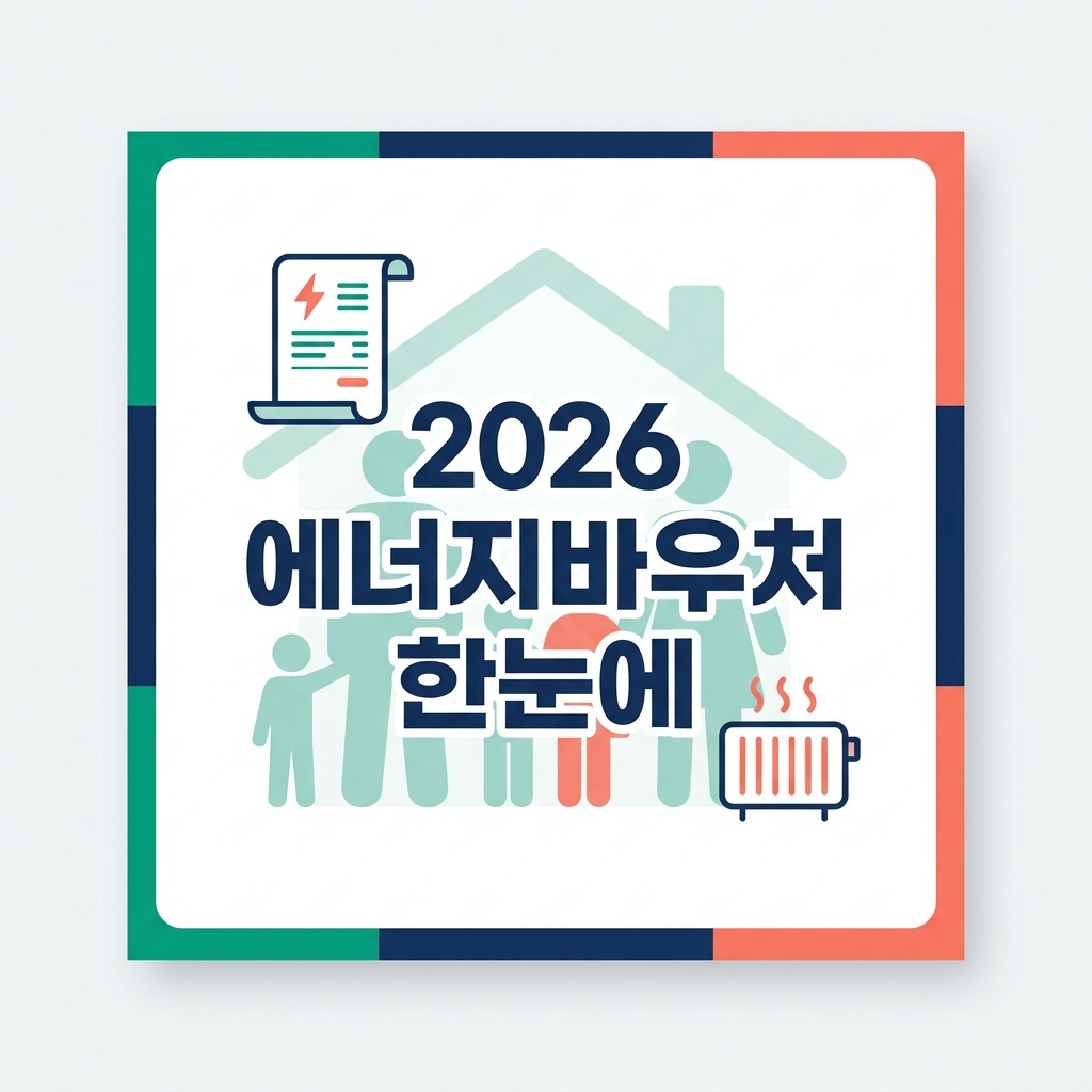 2026 에너지바우처 신청 대상과 지원금액 및 사용기간을 안내하는 대표 이미지
