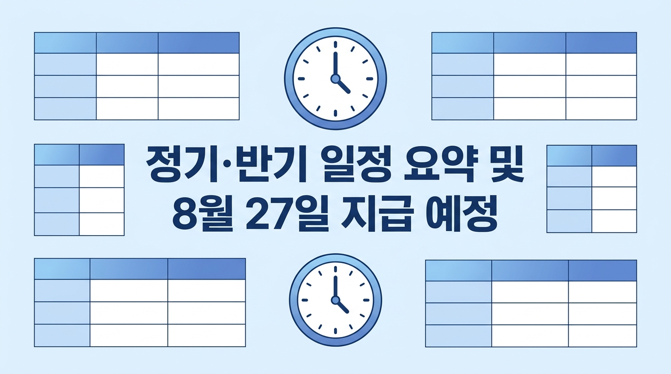 2026 근로장려금 정기·반기·기한 후 지급일 비교