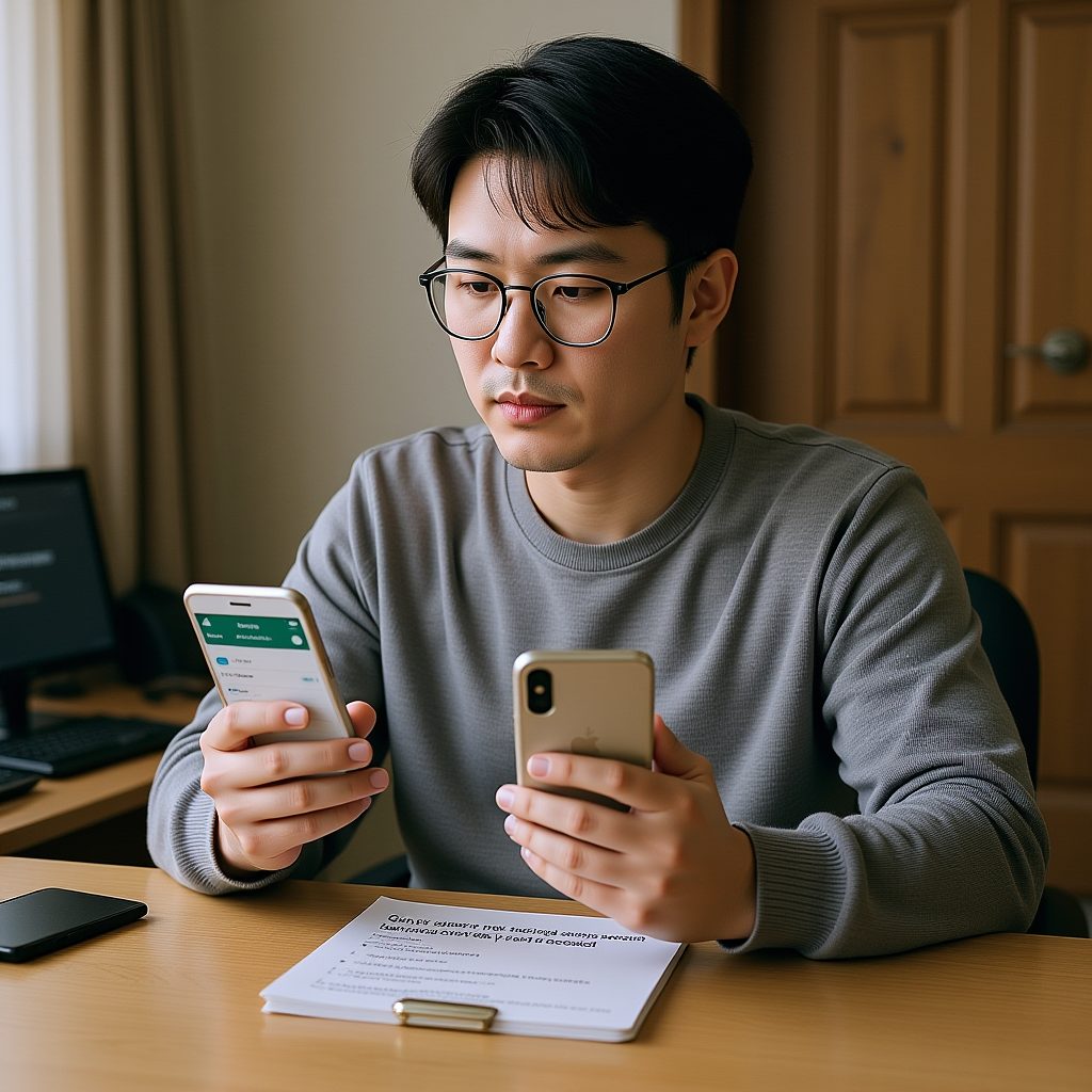 청년도약계좌에서 청년미래적금으로 갈아타는 순서를 확인하는 장면